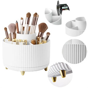 360 Rotating Makeup Brush Bathroom Vanity Desktop Organizer