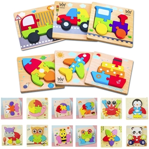 Wooden Toddler Puzzles Toys for 1 2 3 Years Old Boys Girls