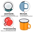 12 oz Enamel Coffee Mugs | https://www.bestnamebadges.com