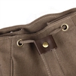 Flap Drawstring Canvas Backpack Small Vintage Rucksack | https://www.bestnamebadges.com