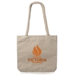 Pristine Cove Canvas Tote with Rope Handles | https://www.bestnamebadges.com
