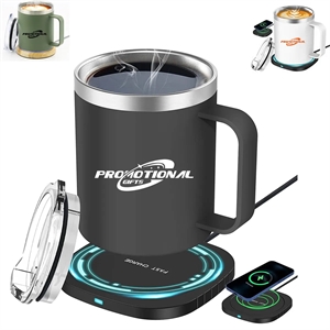 2 in 1 Coffee Mug Warmer Set Wireless Charging 
