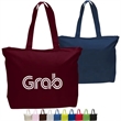 12 oz. Zipper Cotton Canvas Tote Bag (20" x 15") | https://www.bestnamebadges.com