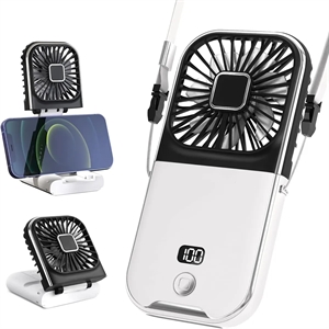 Hand-Held Portable Fan Mini Rechargeable Phone Holder