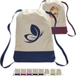 12 Oz. Cotton Canvas Two Tone Sport Backpack | https://www.bestnamebadges.com
