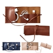 Leather Electronic Cable Organizer Bag | https://www.bestnamebadges.com