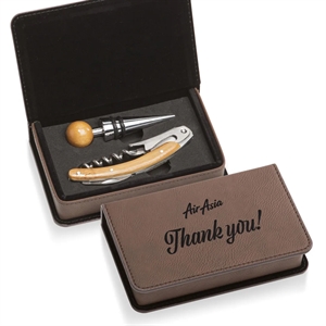 Loretto Wine Accessory Set - 2pc | https://www.bestnamebadges.com