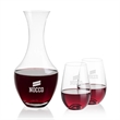 Oldham Carafe & Boston Stemless Wine | https://www.bestnamebadges.com