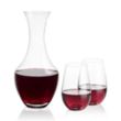 Oldham Carafe & Boston Stemless Wine | https://www.bestnamebadges.com