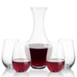 Oldham Carafe & Boston Stemless Wine | https://www.bestnamebadges.com