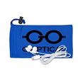 Tuneboom Mobile Tech Earbud Kit in Microfiber Cinch Pouch | https://www.bestnamebadges.com