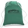 100% Cotton Canvas Budget-Friendly Drawstring Backpack | https://www.bestnamebadges.com