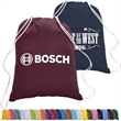 100% Cotton Canvas Budget-Friendly Drawstring Backpack | https://www.bestnamebadges.com