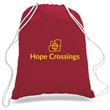 100% Cotton Canvas Eco-Friendly Large Drawstring Backpack | https://www.bestnamebadges.com
