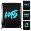Glow Imprint Polyester Drawstring Bag | https://www.bestnamebadges.com