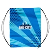 Sublimated Poly Canvas Drawstring Backpack Zip Pocket 14"x18 | https://www.bestnamebadges.com