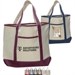 12 Oz. Large Cotton Canvas Zipper Deluxe Tote Bag | https://www.bestnamebadges.com
