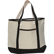 12 Oz. Large Cotton Canvas Zipper Deluxe Tote Bag | https://www.bestnamebadges.com