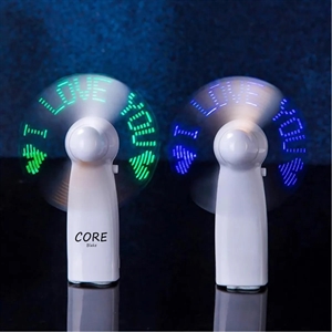 Pre-Programmed Message Mini Fans with LED Words