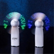Pre-Programmed Message Mini Fans with LED Words | https://www.bestnamebadges.com