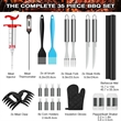 35PCS Grill Accessories BBQ Tools Set Stainless Steel Kit | https://www.bestnamebadges.com