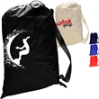 Small Cotton Canvas Drawstring Heavy Duty Bag | https://www.bestnamebadges.com