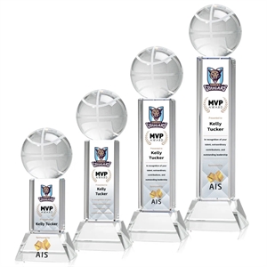 Basketball VividPrint™ Award on Stowe - Clear | https://www.bestnamebadges.com