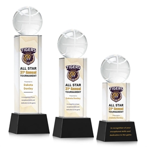 Basketball VividPrint™ Award on Belcroft - Black | https://www.bestnamebadges.com