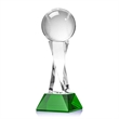 Baseball Award on Langport Base - Green | https://www.bestnamebadges.com