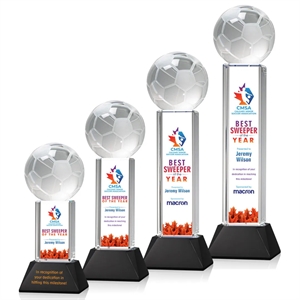 Soccer Ball VividPrint™ Award on Stowe - Black | https://www.bestnamebadges.com