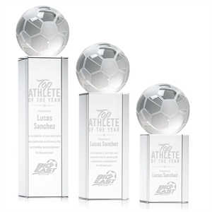 Soccer Ball Award on Dakota Base | https://www.bestnamebadges.com