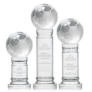 Soccer Ball Award on Colverstone Base | https://www.bestnamebadges.com