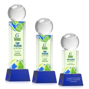 Tennis Ball VividPrint™ Award on Belcroft - Blue | https://www.bestnamebadges.com
