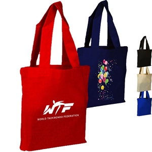 100% Cotton Canvas Sheeting Large Tote Bag W/ Mini Gusset | https://www.bestnamebadges.com