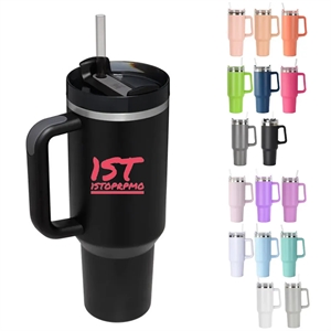 40 oz Tumbler With Handle and Straw Lid Insulated