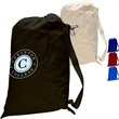 Cotton Canvas Drawstring Bag USA Decorated | https://www.bestnamebadges.com