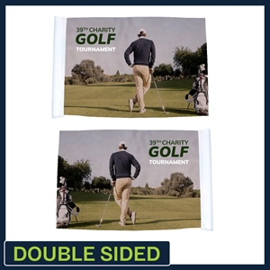 Golf Flag - 14"H x 20"W - Double Sided with Tube