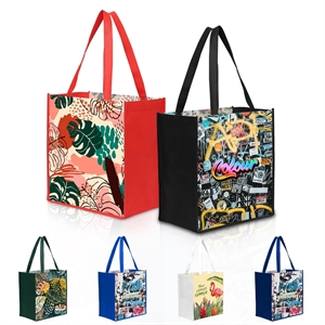 Laminated Non-Woven Tote Bag(12" X 13" X 8")