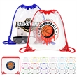 Clear Drawstring Backpack (Ocean) | https://www.bestnamebadges.com