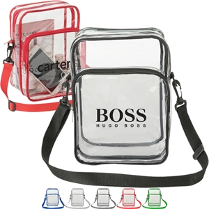 PVC Crossbody Messenger Stadium Clear Bag | https://www.bestnamebadges.com