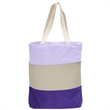 12 Oz. Canvas Tri-Color Promotional Tote Bag | https://www.bestnamebadges.com