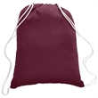 100% Cotton Canvas Budget-Friendly Drawstring Backpack | https://www.bestnamebadges.com