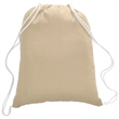 100% Cotton Canvas Budget-Friendly Drawstring Backpack | https://www.bestnamebadges.com