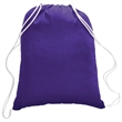100% Cotton Canvas Budget-Friendly Drawstring Backpack | https://www.bestnamebadges.com