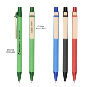 Eco-Inspired Pen With Color Barrel | https://www.bestnamebadges.com