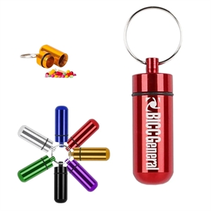 Aluminum Pill Container Keychain