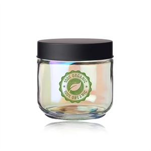 Luminous 23 oz. Iridescent Glass Storage Jar | https://www.bestnamebadges.com