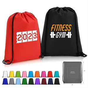 CUSTOM NON WOVEN DRAWSTRING BACKPACK 17" X 14"