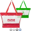 Clear PVC Transparent Shoulder Tote Bag | https://www.bestnamebadges.com