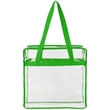 Clear Stadium PVC Transparent Shopping Tote Bag | https://www.bestnamebadges.com